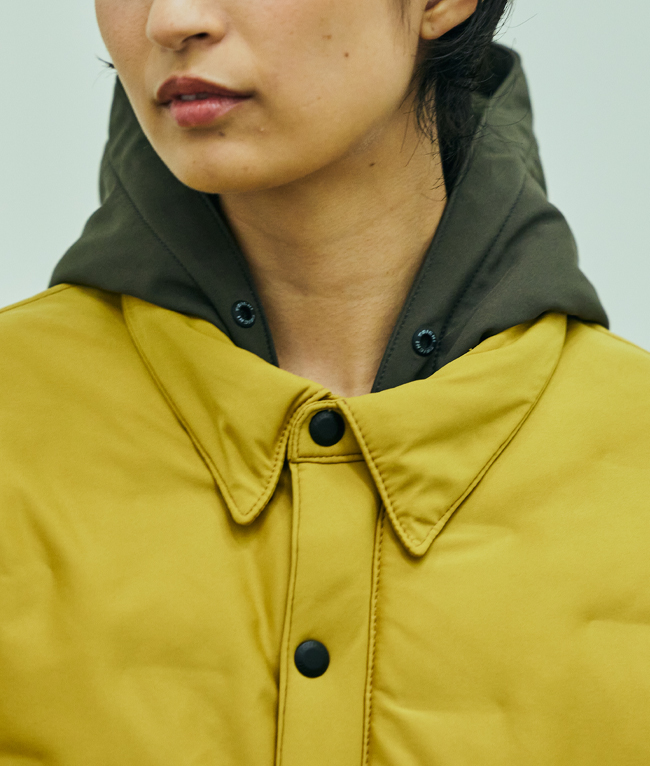 Double layer with collar jacket & parka