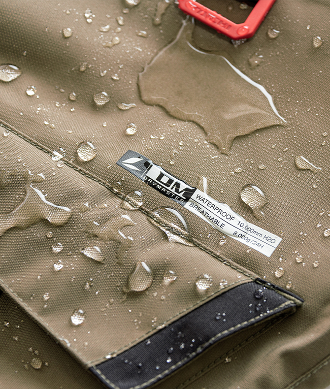 Waterproof and breathable “DRYMASTER”