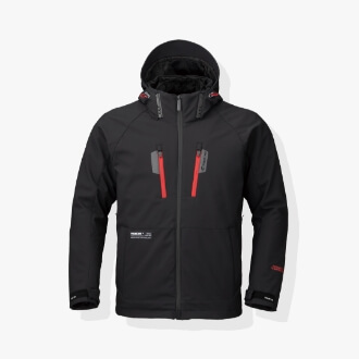 SOFTSHELL ALL SEASON PARKA BLACK / RED