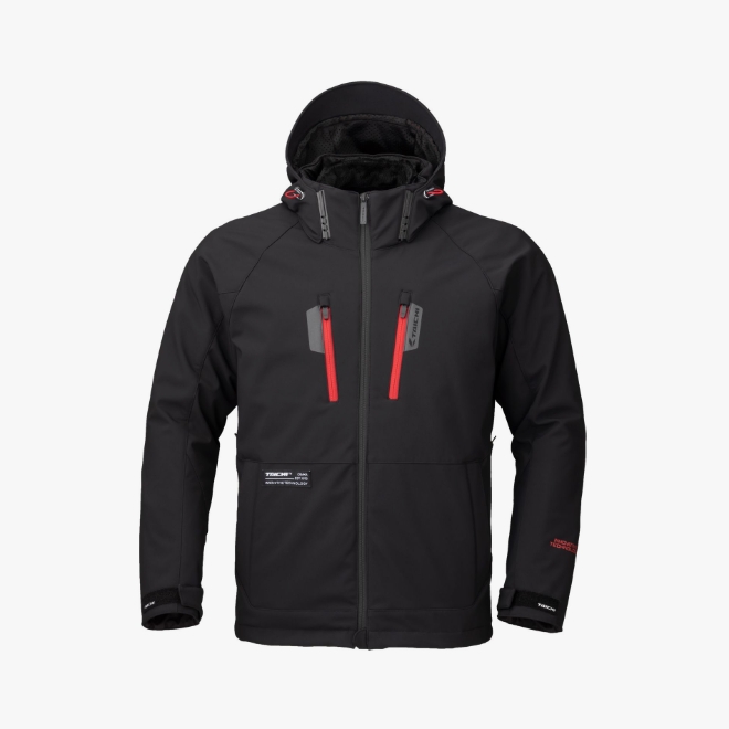 SOFTSHELL ALL SEASON PARKA  BLACK / RED