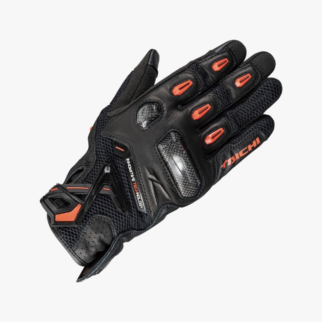 RAPTOR MESH GLOVES BLACK / NEON RED