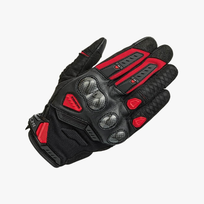 VELOCITY MESH GLOVES   BLACK / RED