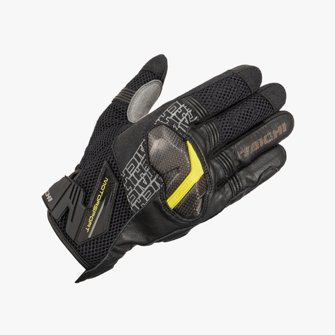 ARMED MESH GLOVES BLACK / FLUO YELLOW