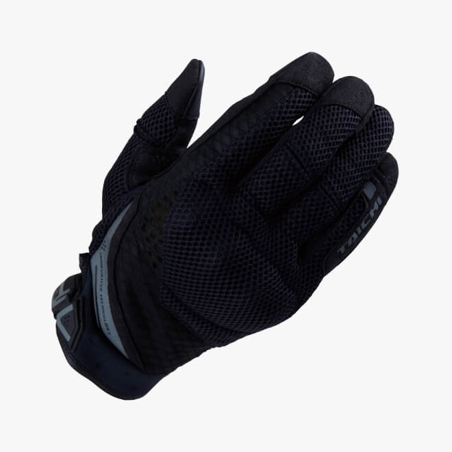 RUBBER KNUCKLE MESH GLOVES   BLACK