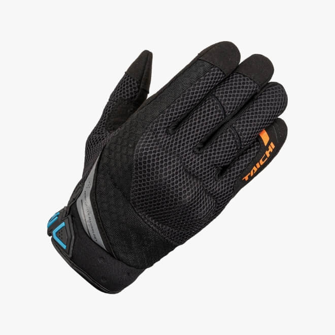 RUBBER KNUCKLE MESH GLOVES CYAN / ORANGE