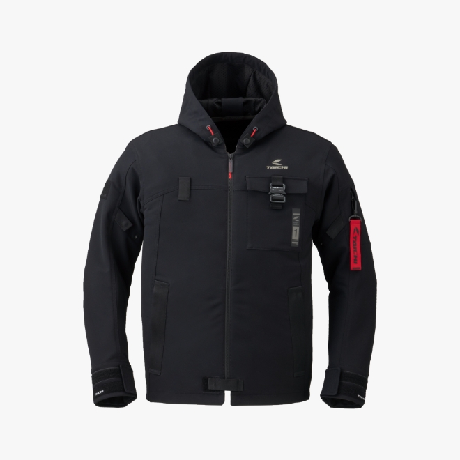 QUICK DRY PARKA  BLACK / RED