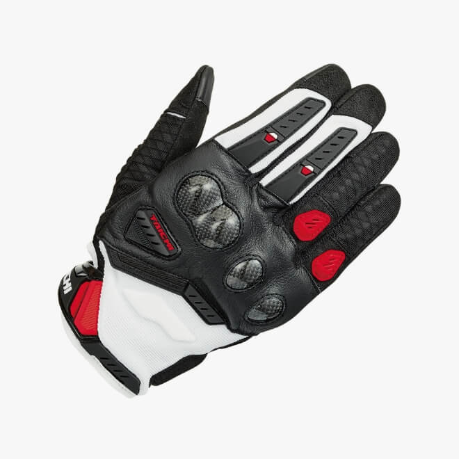 VELOCITY MESH GLOVES  WHITE / RED