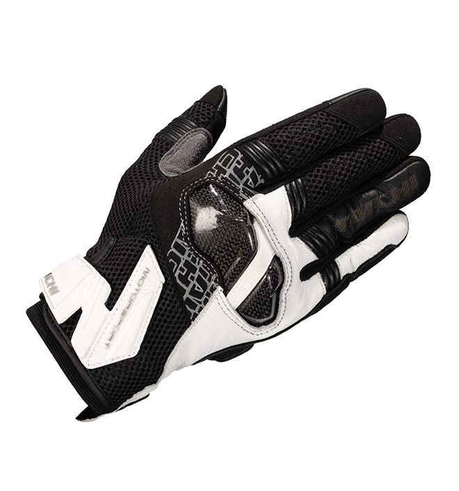 ARMED MESH GLOVE WHITE / BLACK