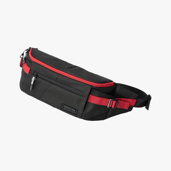 WAIST BAG BLACK / RED